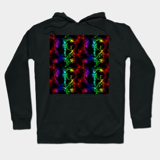 Rainbow Hearts With Black Background Hoodie